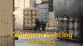 campman fighting enemies is displayed in a video game