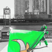 St Patricks Chicago River Flags Up GIF