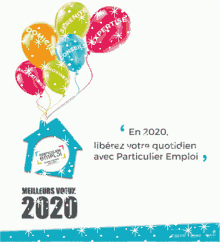 Particulier Emploi Voeux2020 Balloons GIF - Particulier Emploi Voeux2020 Balloons GIFs