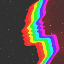 Rainbow Face GIF - Rainbow Face Aestheic GIFs
