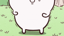 a cartoon drawing of a cat with a speech bubble that says " i love you "