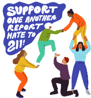 Dial211 Stop Hate Sticker - Dial211 Stop Hate Friends Stickers