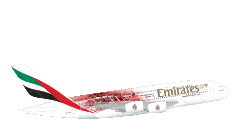 Emirates Airplane Sticker - Emirates Airplane Fly Emirates Stickers