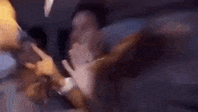a group of people are standing around a man in a car giving him a high five .