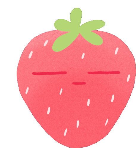 Strawberry Sleepy Sticker - Strawberry Sleepy Cute Stickers