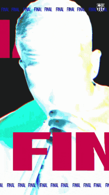 a poster with a man holding a microphone and the word fin
