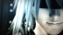Riku With A Scarf Across His Eyes Looking Down Kingdom Hearts GIF
