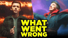 a man giving a thumbs up next to a doctor strange with the words what went wrong