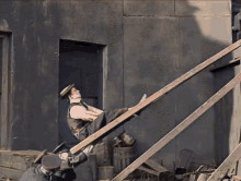 Ladder Buster Keaton GIF - Ladder Buster Keaton Flying GIFs