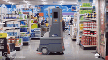 spinning robot superstore malfunctioning faulty robot defective
