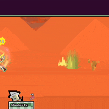 a cartoon character says go ahead and kill yourself in a video game