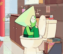 Peridot Steven Universe GIF - Peridot Steven Universe Toilet GIFs