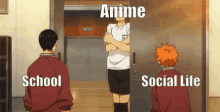 anime me school social life close door