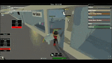 a screenshot of a video game with a hair salon sign