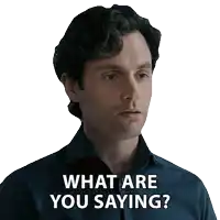 a man says what are you saying on a white background