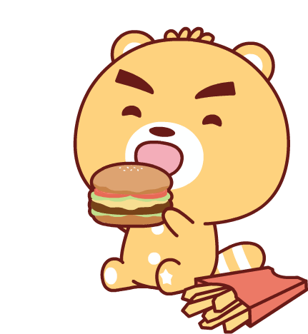 Hamburger Eat Sticker - Hamburger Eat Cute Stickers