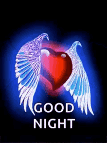 Good Night Hearts GIF - Good Night Hearts Wings GIFs