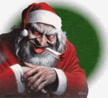 Santa Is Coming Santa GIF - Santa Is Coming Santa Smoking GIFs