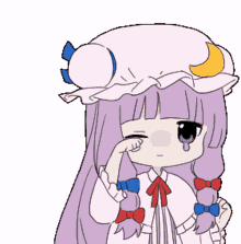 patchouli knowledge touhou cry cute