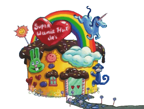 Spongebob Super Weenie Hut Jrs Sticker - Spongebob Super Weenie Hut Jrs Weenie Hut Juniors Stickers