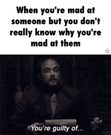 Crowley Supernatural GIF - Crowley Supernatural When Youre Mad At Someone But You Dont Really Know Why GIFs