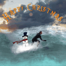 Happy Christmas Surfing GIF - Happy Christmas Surfing Snow GIFs