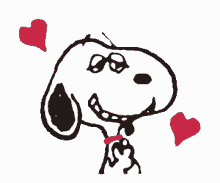 Snoopy Hearts GIF