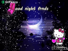 Good Night Frnds Hello Kitty GIF - Good Night Frnds Hello Kitty Gifkaro GIFs