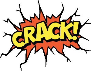 Comic Text Crack Sticker - Comic Text Crack Stickers