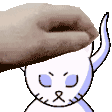 Hand Patting Hand Sticker - Hand Patting Hand Cat Stickers