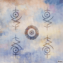 a collage of symbols with the word pixiz on the bottom