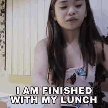 I Am Finished With My Lunch Sophia Zionne GIF - I Am Finished With My Lunch Sophia Zionne Tapos Na Ko Mag Lunch GIFs