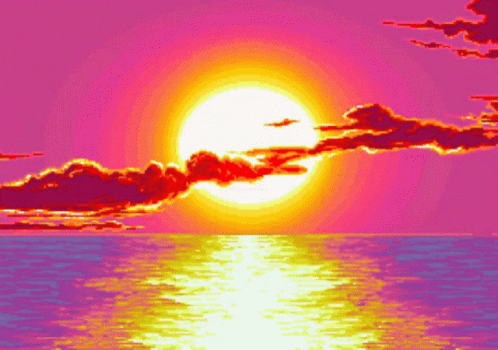 Beautiful Sunset Scenery Anime Aesthetic GIF  GIFDBcom