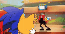 Sonic Racing Sonic The Hedgehog GIF - Sonic Racing Sonic The Hedgehog Confetti GIFs