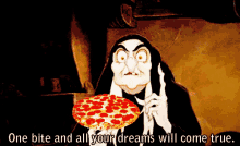 Yup GIF - Pizza Snow White One Bite GIFs
