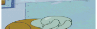 a cartoon of squidward from spongebob squarepants has a very sad look on his face