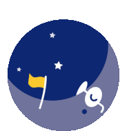 Sleeping Moon Sticker - Universe Moon Stars Stickers