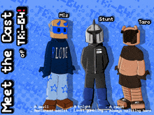 a poster that says meet the cast of tr-guy on it