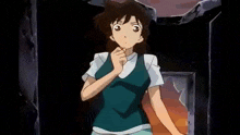 a girl is standing in a dark room and asking what are you two doing