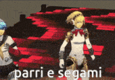 a video game scene with the words " parrie segami " in the corner