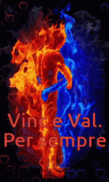 vinc val flaming fire hot hug