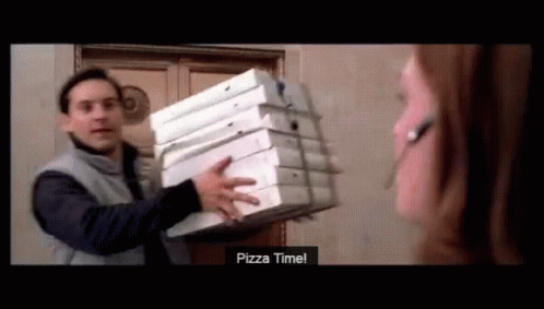 Pizza Time Spiderman GIF - Pizza Time Spiderman Tobey Maguire - Discover &  Share GIFs
