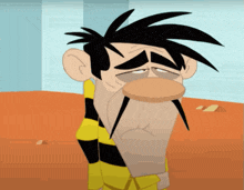 a cartoon of a man with a big nose and a mustache