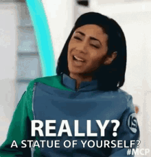 Really Wow GIF - Really Wow A Statue Of Yourself GIFs