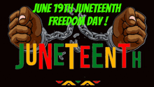a poster for june 19th freedom day