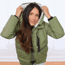Put On The Hoodie Shea Whitney GIF - Put On The Hoodie Shea Whitney Posing GIFs