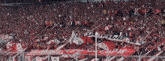 a crowd of people in a stadium with a banner that says " el hineso " on it