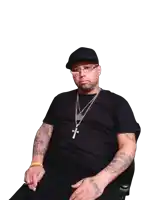 a man with a tattoo on his arm that says ' god '