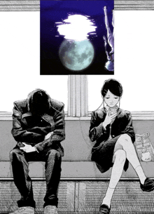 a man and a woman sit next to each other on a bus