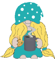 Animated Gnome Coffee Tea Sticker Sticker - Animated Gnome Coffee Tea Sticker Coffee Addict Stickers